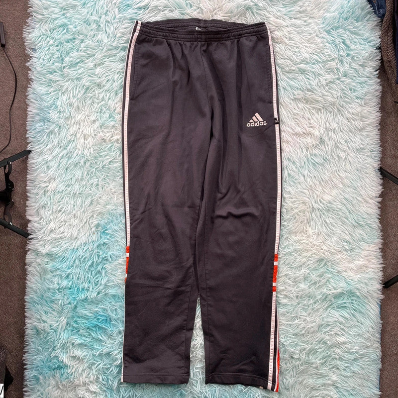 Vintage 90s Grey Adidas Tracksuit Bottoms - Large