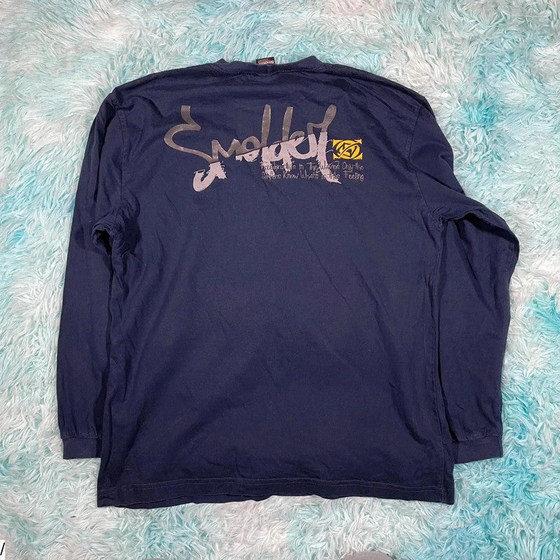 Vintage 00s Navy Smolder Surf Graphic T Shirt - Small