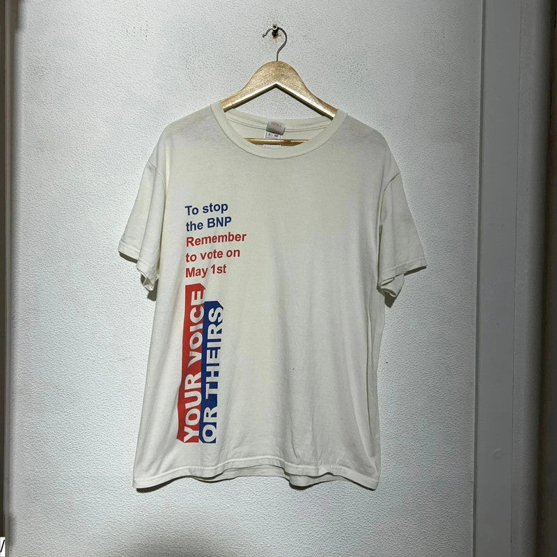 Vintage 1997 General Election T Shirt Anti BNP - Large