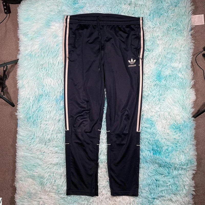 Vintage 90s Navy Adidas Tracksuit Bottoms - Medium