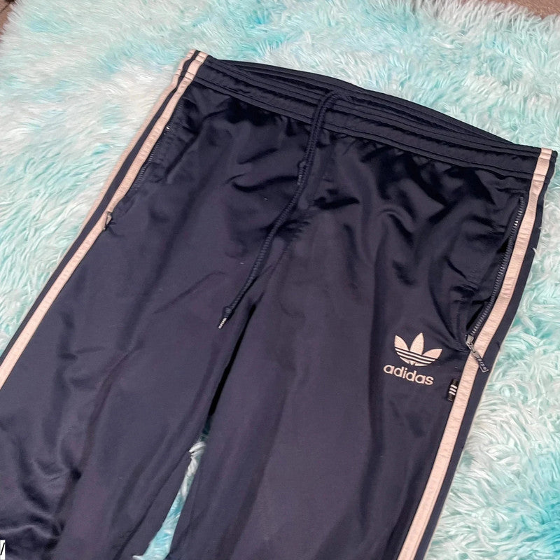 Vintage 90s Navy Adidas Tracksuit Bottoms - Medium