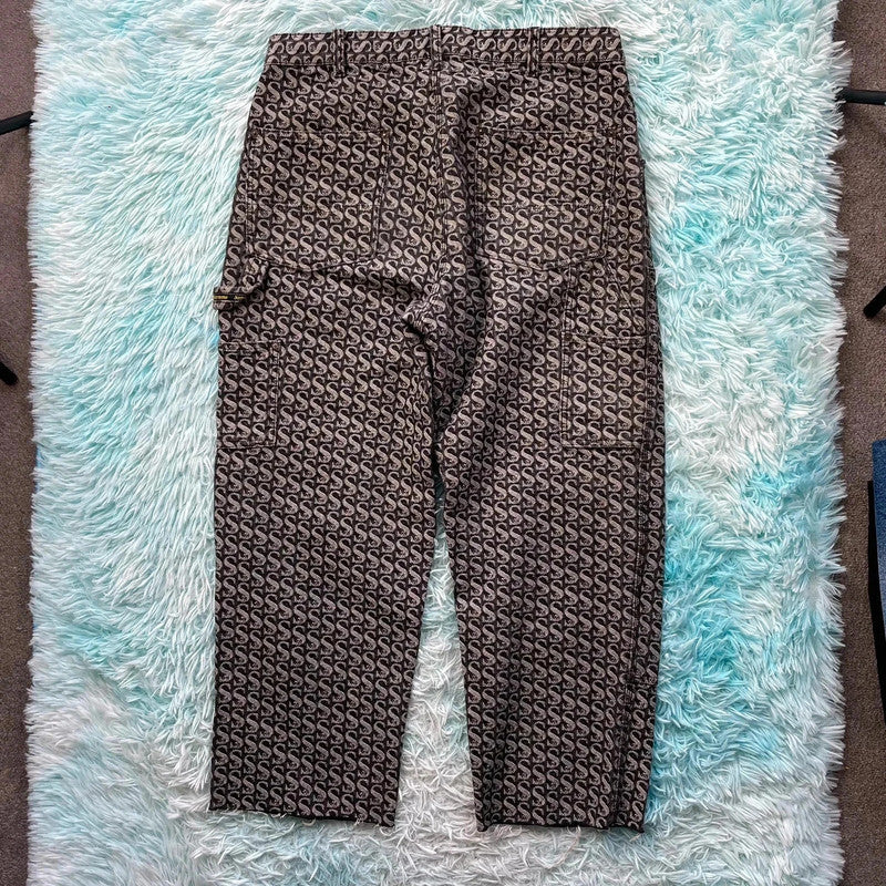 Grey Supreme Jacquard Jeans Double Knee - 34W