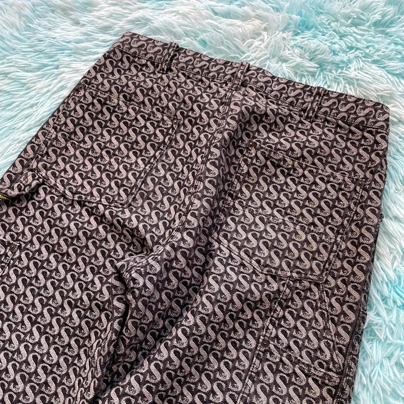 Grey Supreme Jacquard Jeans Double Knee - 34W