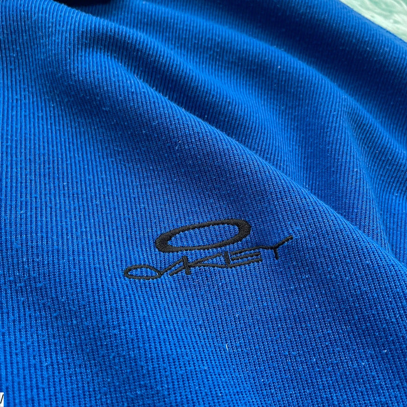 Vintage Blue Oakley Software Polo Shirt - XL