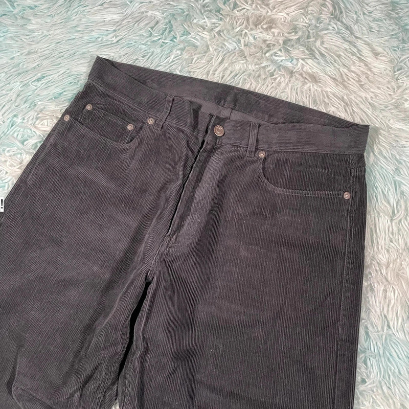 Black Arket Corduroy Trousers Wide Leg - 34W 32L