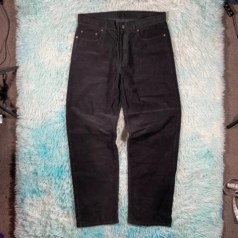 Black Arket Corduroy Trousers Wide Leg - 34W 32L