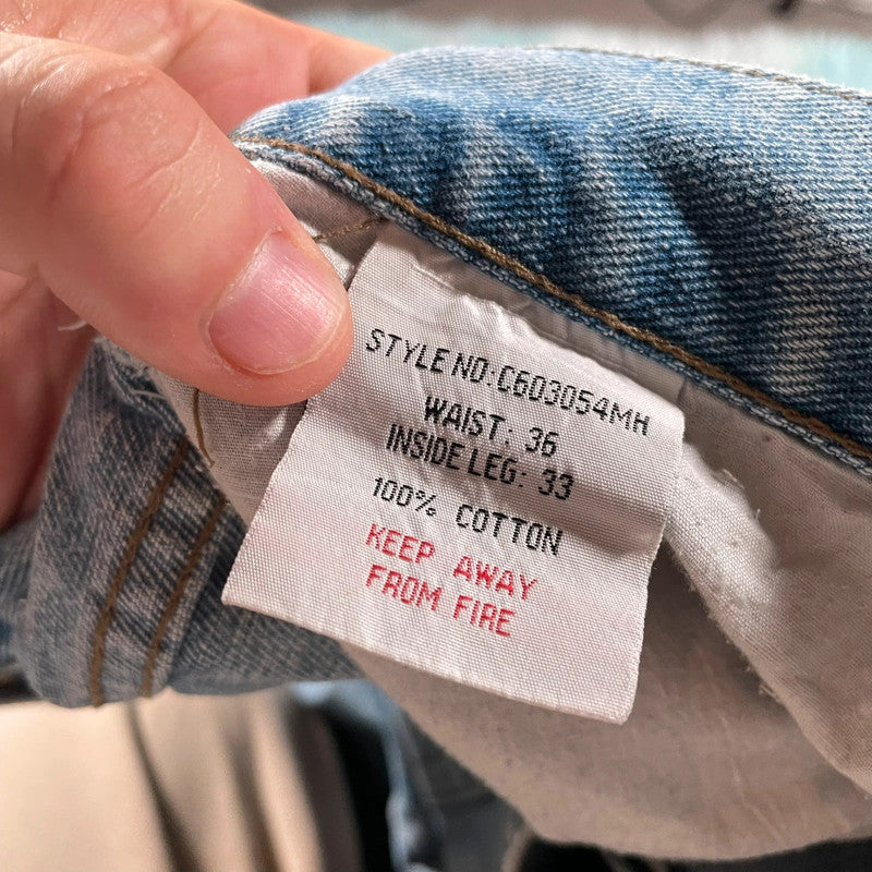 Vintage 00s Indigo System Baggy Jeans - W36 L33