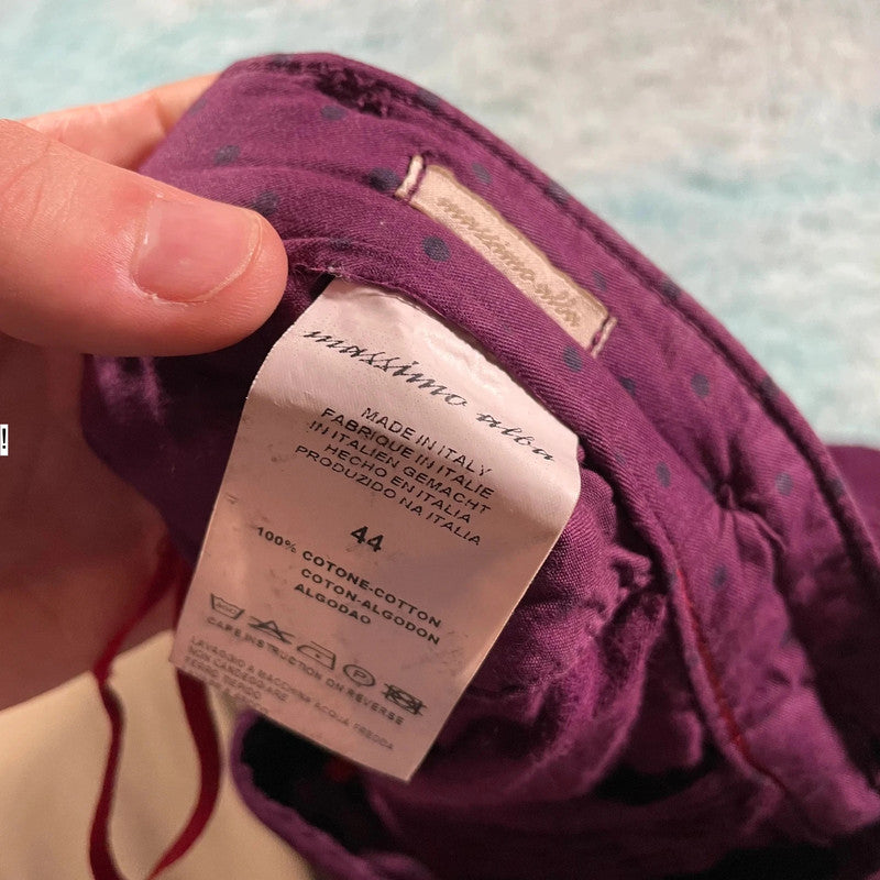 Purple Massimo Alba Velvet Trousers - 34W 32L
