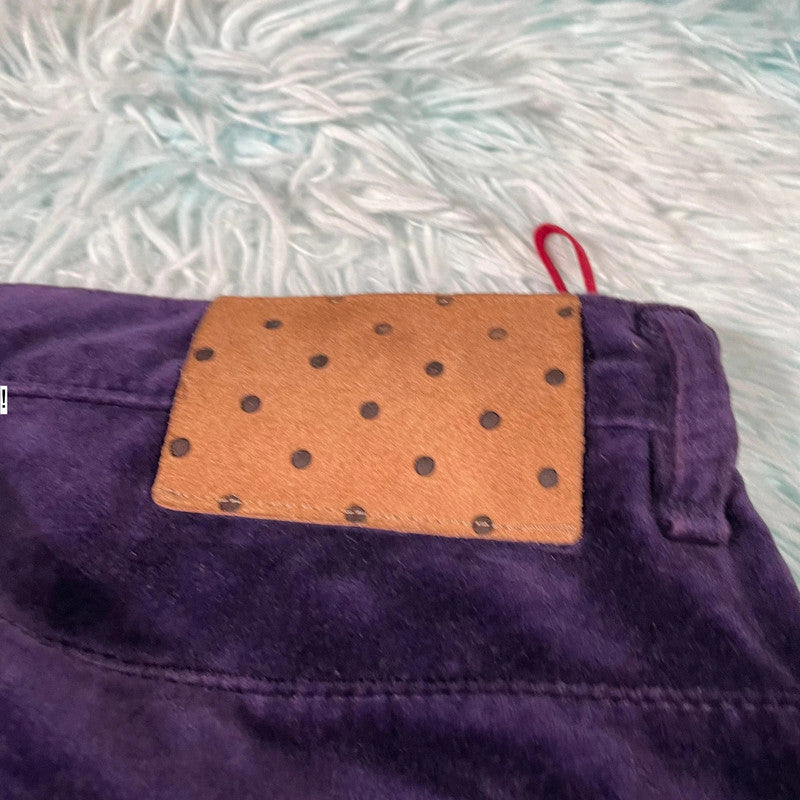 Purple Massimo Alba Velvet Trousers - 34W 32L