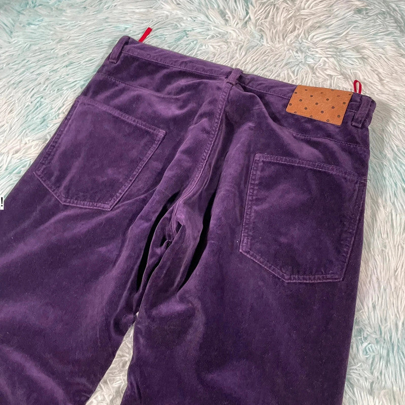 Purple Massimo Alba Velvet Trousers - 34W 32L