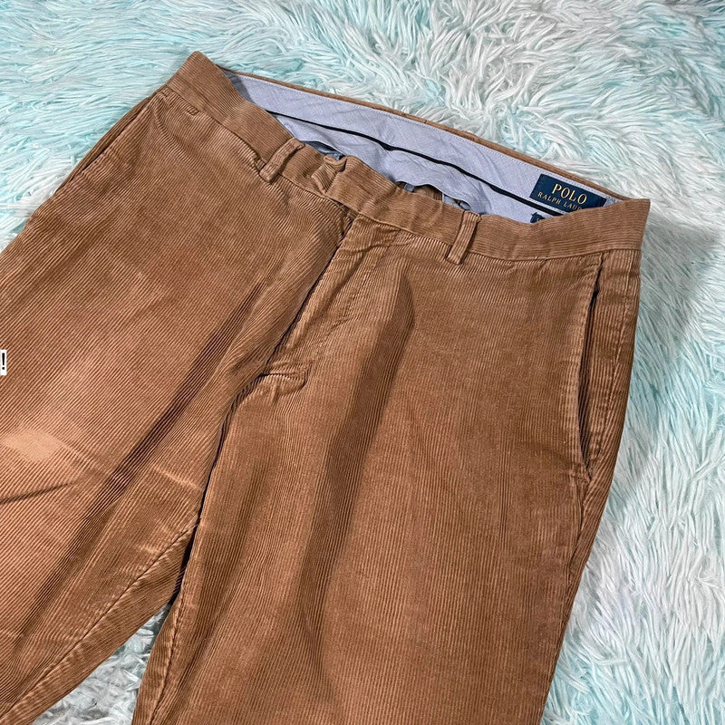 Brown Polo Ralph Lauren Corduroy Trousers - 30W 34L