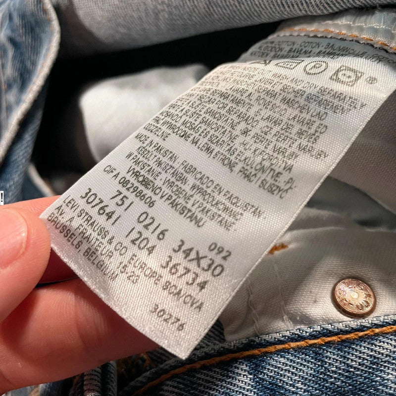 Vintage Levi’s Jeans 751 Straight Loose Leg - W34 L30