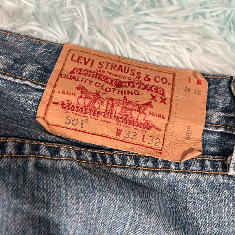 Vintage Blue Levi’s 501 Jeans Straight Leg - W33 L32