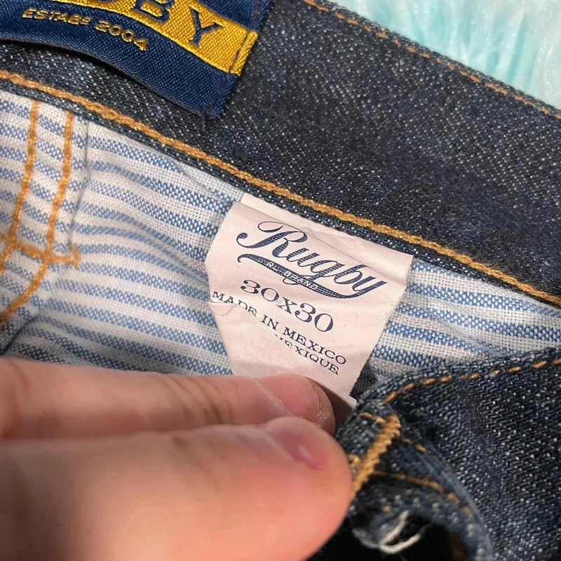 Navy Polo Ralph Lauren Rugby Jeans Selvedge - 30W 30L