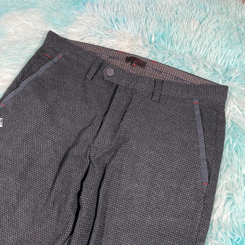Navy Patterned Ted Baker Golf Chinos Trousers - 32W