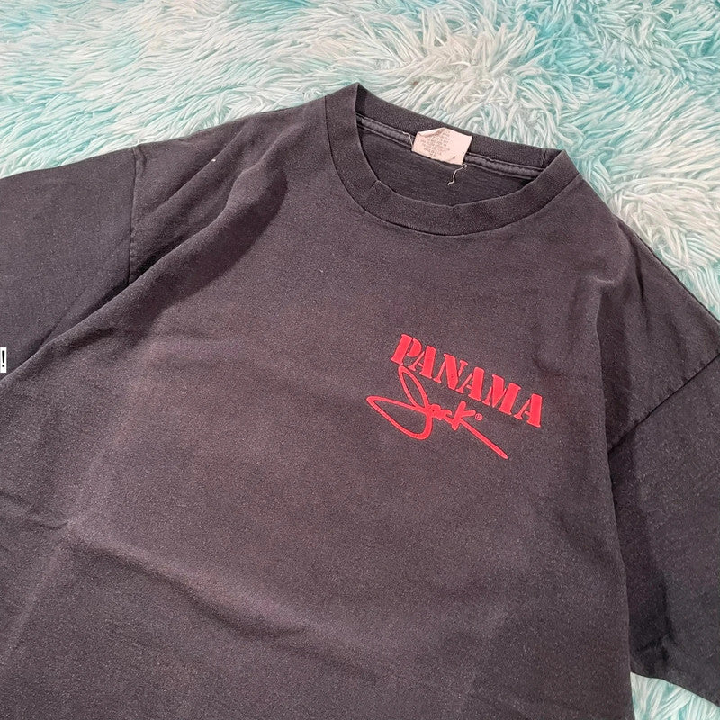 Vintage 90s Black Panama Jack Graphic T Shirt - XL