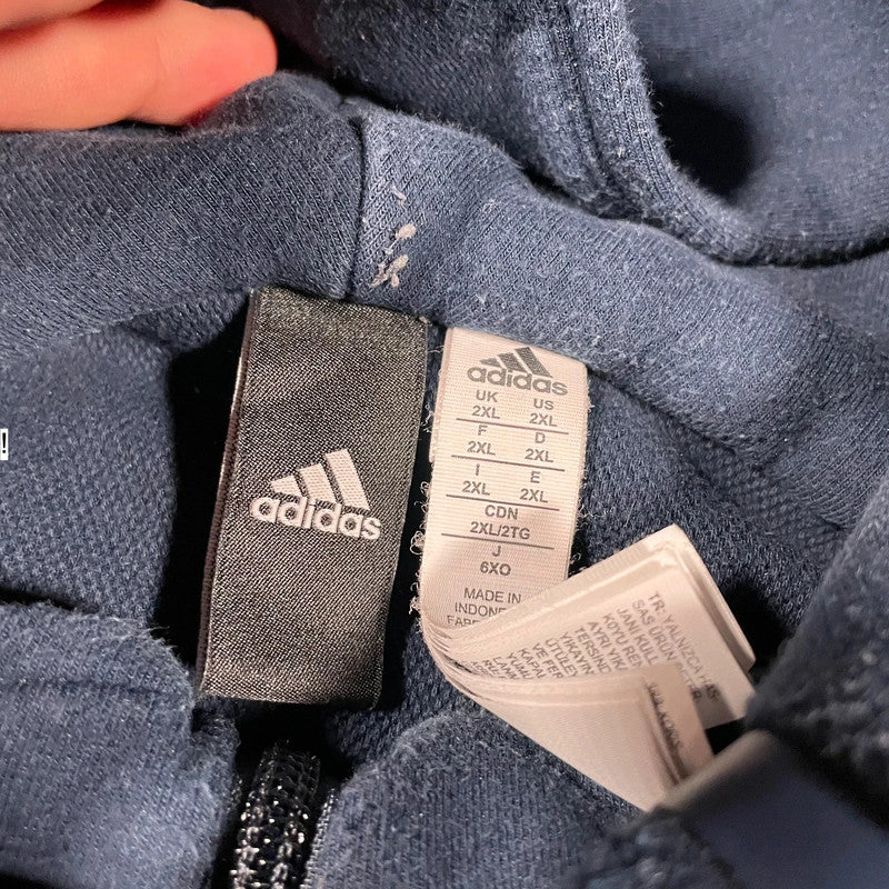 Navy Harlequins Adidas Hoodie - XXL