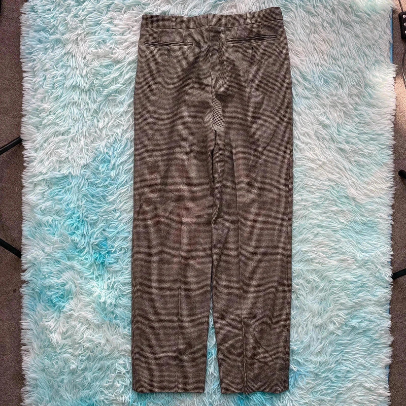 Vintage 80s Black & White Saint Laurent Trousers - 30W