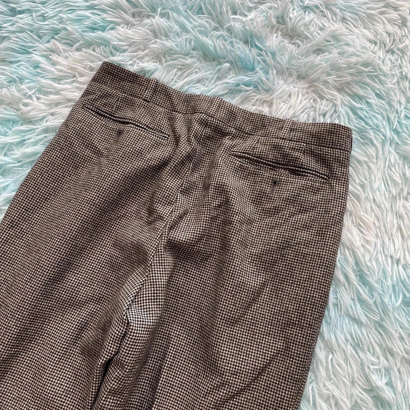 Vintage 80s Black & White Saint Laurent Trousers - 30W