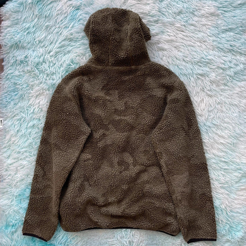 Khaki Camo Champion Sherpa Fleece Hoodie - Medium