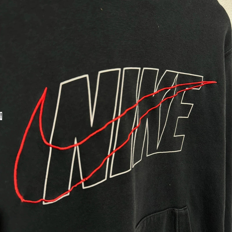 Black Nike Club Hoodie Spellout - XS