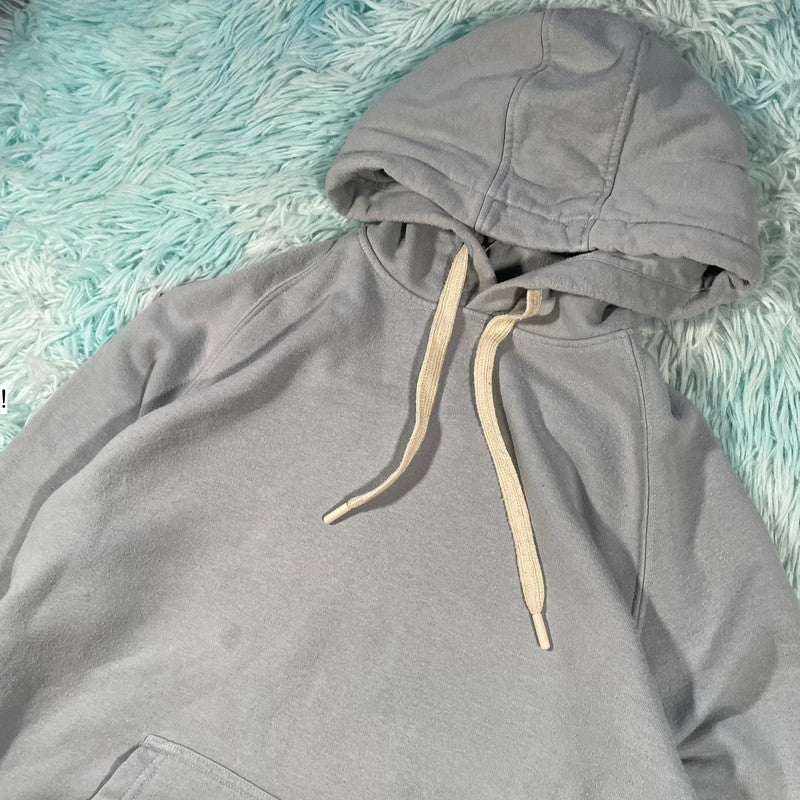 Light Blue Folk Hoodie - large