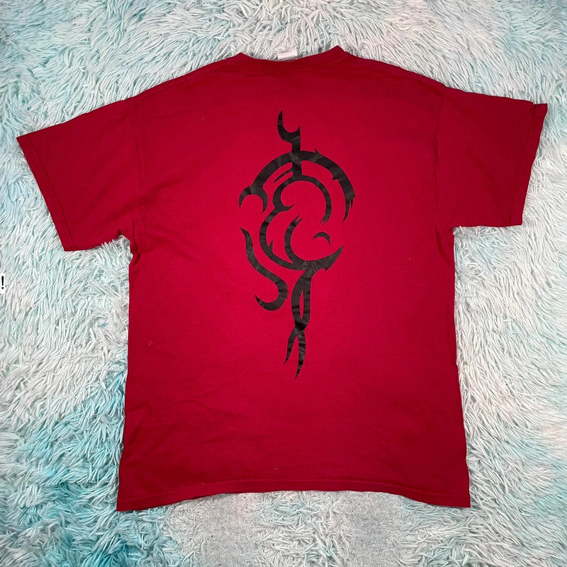 Vintage Red Tough & Fluffy Graphic T Shirt - Largw