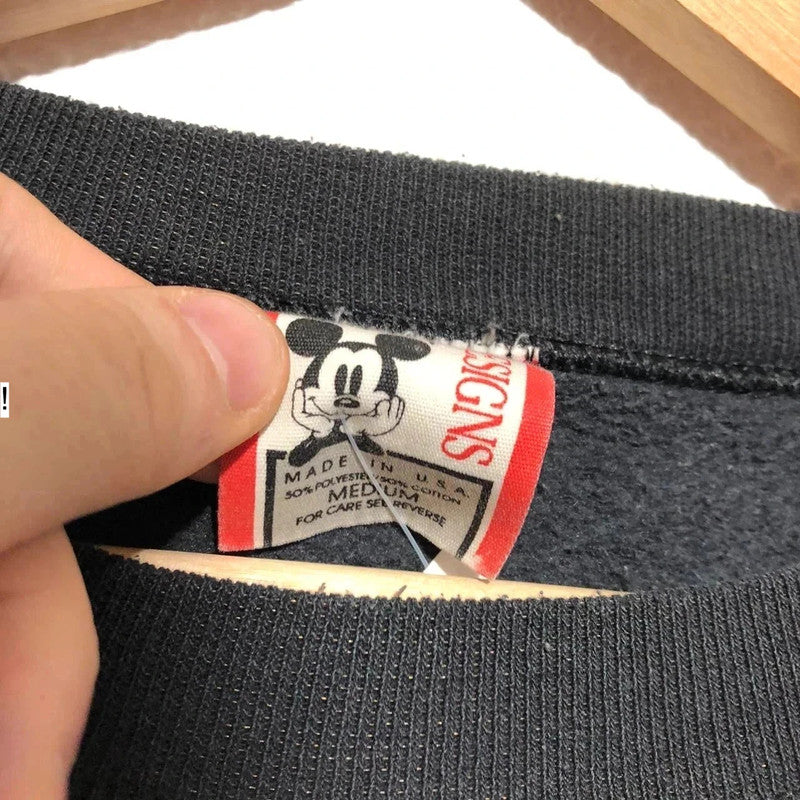 Vintage 90s Black Minnie Mouse Disney Graphic Sweatshirt - Medium