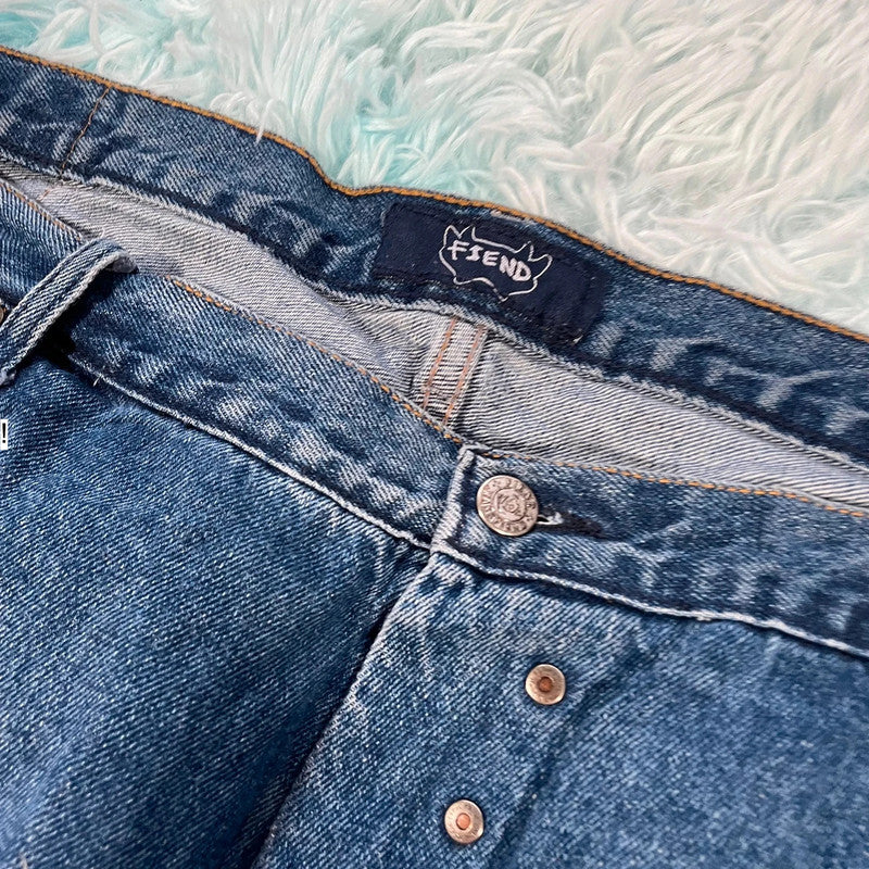 Vintage Baggy Carpenter Jean Shorts Jorts - 50W