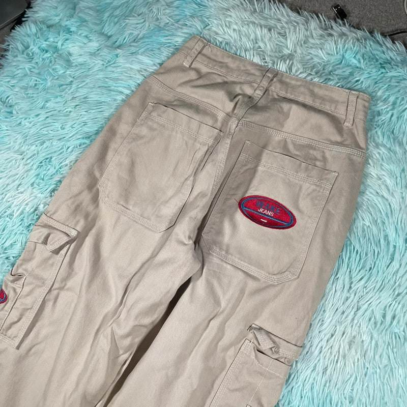 Beige Baggy Skater Jeans - 28W 30L