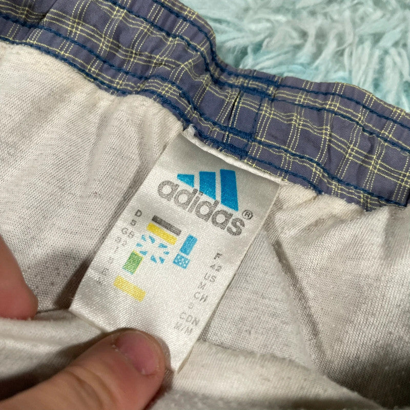 Vintage 90s Adidas Checked Shorts - Medium