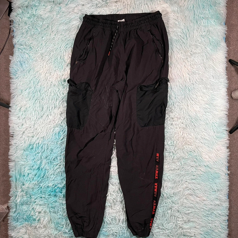 Black Nike Cargo Tracksuit Bottoms - Large