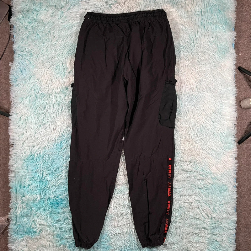 Black Nike Cargo Tracksuit Bottoms - Large