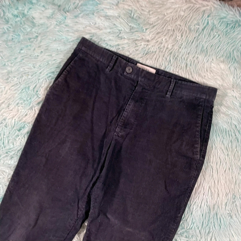 Navy Reiss Corduroy Trousers - W32