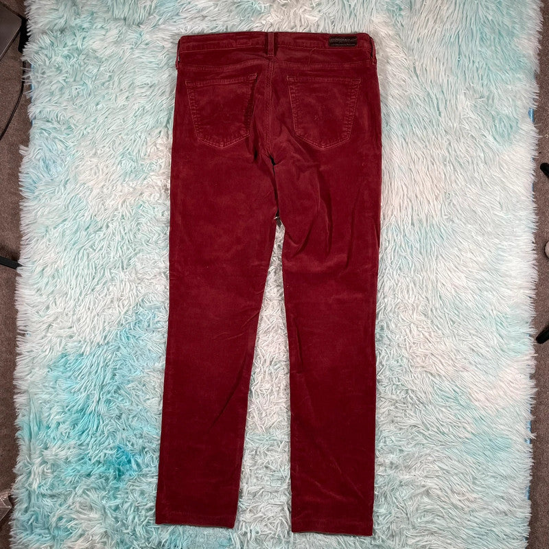 Red Adriano Goldschmied Corduory Trousers - 29W