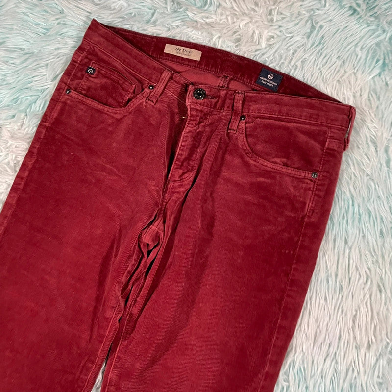 Red Adriano Goldschmied Corduory Trousers - 29W