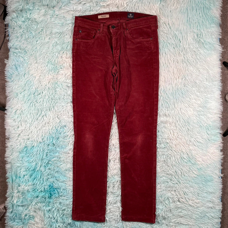 Red Adriano Goldschmied Corduory Trousers - 29W