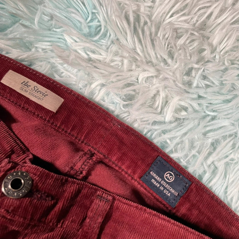 Red Adriano Goldschmied Corduory Trousers - 29W