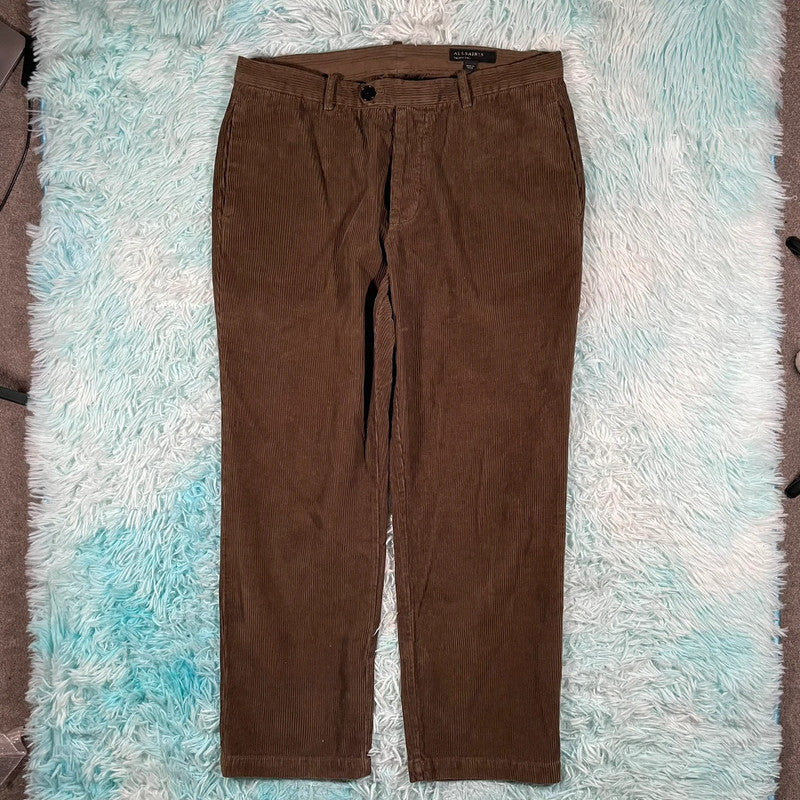 Brown AllSaints Corduroy Trousers - W32