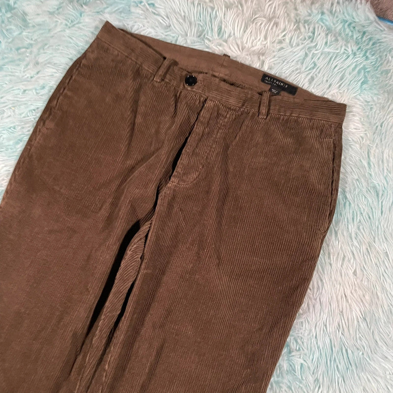 Brown AllSaints Corduroy Trousers - W32