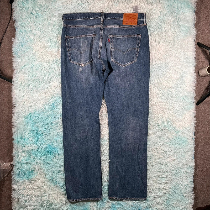 Blue Levi’s Jeans 501 Straight Leg Fit - W36 L30