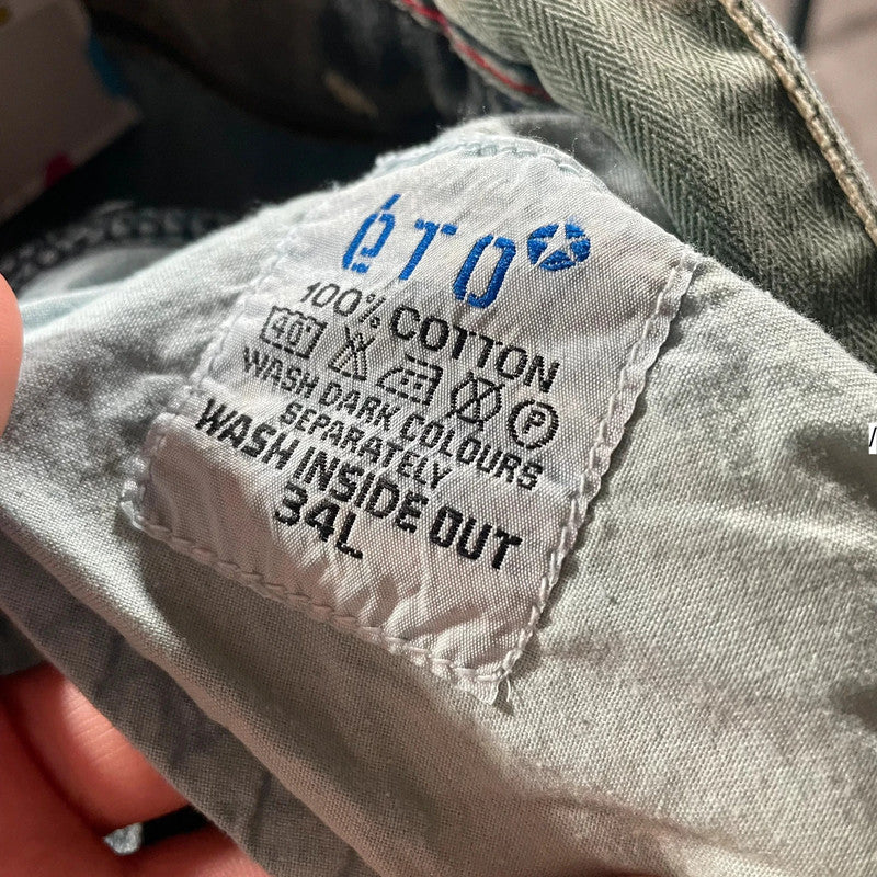 Vintage Y2K Eto Jeans Army Camo Pattern - 34W 32L