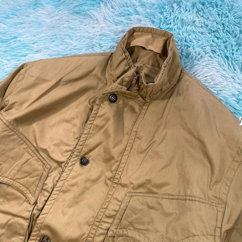 Vintage 90s Khaki Marine Bomber Jacket - Small