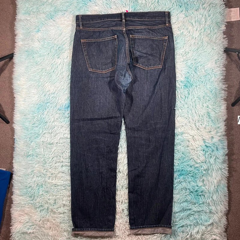 Blue Uniqlo Jeans Straight Leg - W35 L34