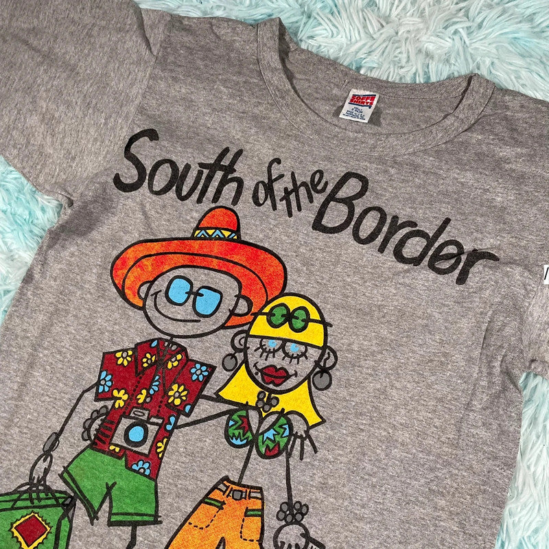 Vintage 80s Grey Mexico T Shirt - Small