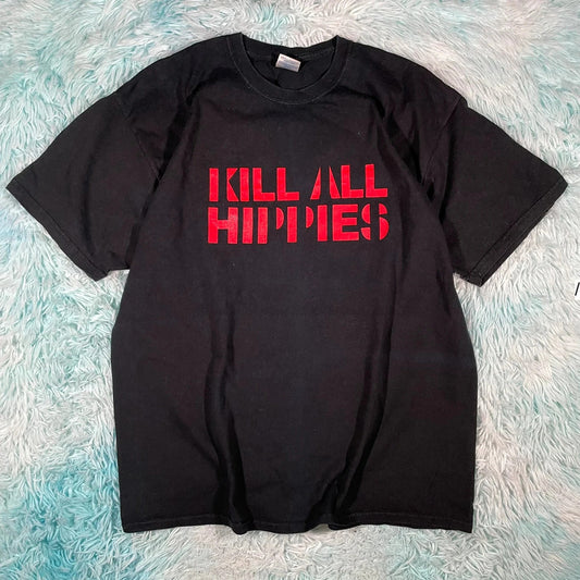 Vintage 2000 Primal Scream Kill All Hippies T Shirt - XL