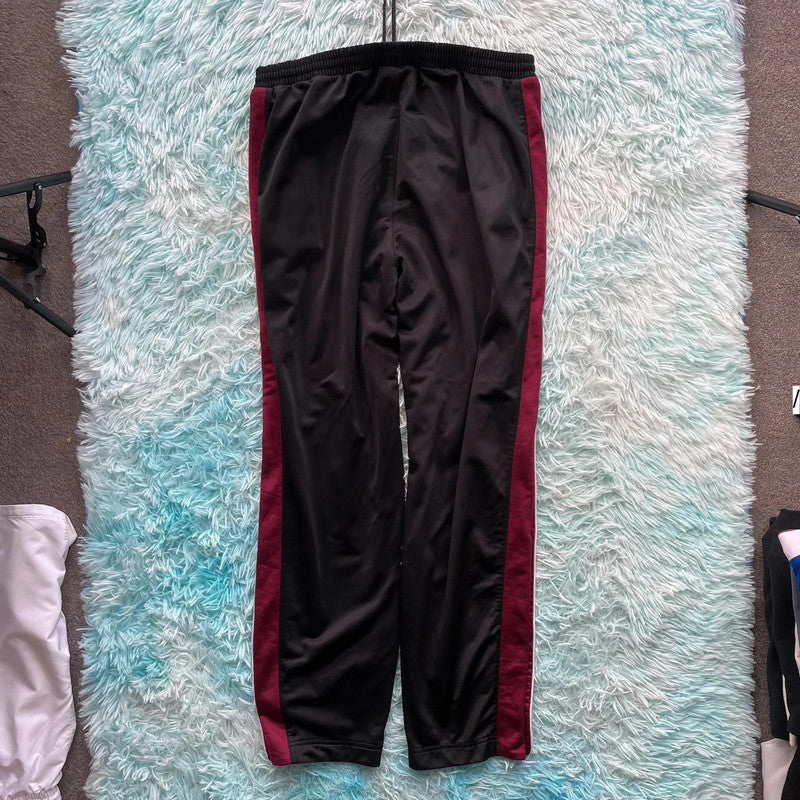 Vintage 90s Black Reebok Tracksuit Bottoms Poppers - XL