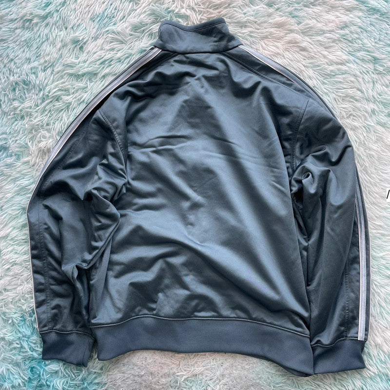 Vintage 00s Ocean Blue Adidas Track Jacket - Largw