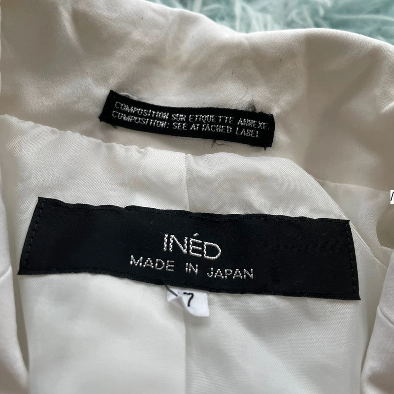 White Inéd Japan Blazer Jacket - Size 8