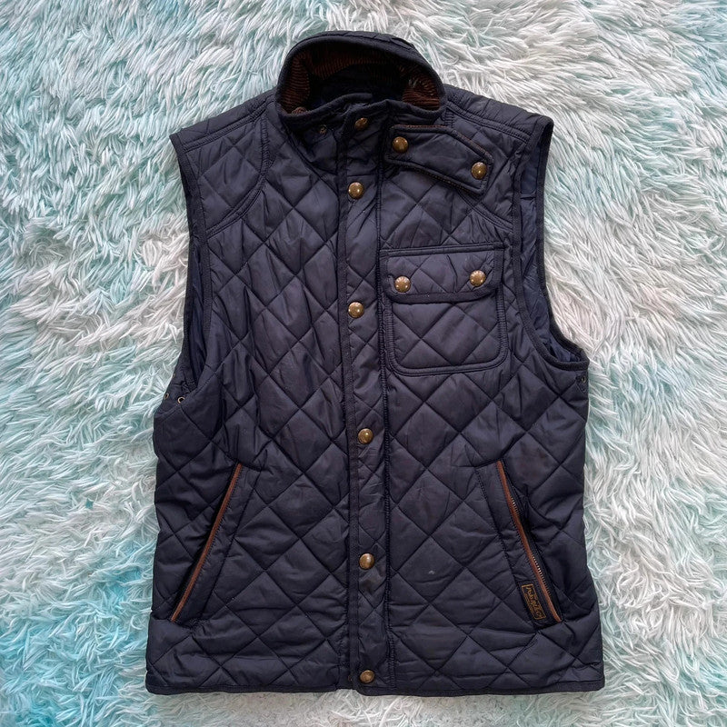 Navy Polo Ralph Lauren Quilted Gilet Jacket - Small
